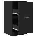 Vidaxl armoire d'apothicaire noir 40x41x77, 5 cm bois d'ing�nierie