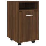 Vidaxl armoire appoint � roues ch�ne marron 33x38x60 cm