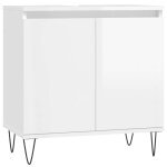 Vidaxl armoire de bain blanc brillant 58x33x60 cm bois d'ing�nierie