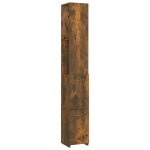 Vidaxl armoire de bain ch�ne fum� 25x26, 5x170 cm bois d'ing�nierie