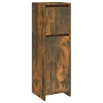 Vidaxl armoire de bain ch�ne fum� 30x30x95 cm bois d'ing�nierie