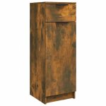 Vidaxl armoire de bain ch�ne fum� 32x34x90 cm bois d'ing�nierie