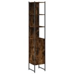 Vidaxl armoire de bain chne fum 33x33x185, 5 cm bois d'ingnierie