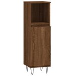 Vidaxl armoire de bain ch�ne marron 30x30x100 cm bois d'ing�nierie