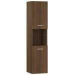 Vidaxl armoire de bain ch�ne marron 30x30x130 cm bois d'ing�nierie