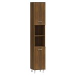Vidaxl armoire de bain ch�ne marron 30x30x179 cm bois d'ing�nierie