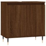 Vidaxl armoire de bain ch�ne marron 58x33x60 cm bois d'ing�nierie