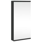 Vidaxl armoire de bain � miroir d'angle noir 30x24x60 cm