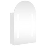 Vidaxl armoire de bain  miroir avec led arque blanc 42x13x70 cm