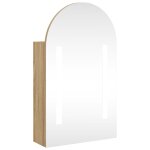 Vidaxl armoire de bain  miroir avec led arque chne 42x13x70 cm