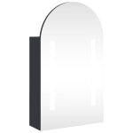 Vidaxl armoire de bain  miroir avec led arque gris 42x13x70 cm