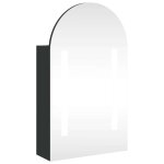 Vidaxl armoire de bain  miroir avec led arque noir 42x13x70 cm