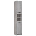 Vidaxl armoire de bain sonoma gris 32x34x188, 5 cm bois d'ing�nierie