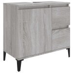 Vidaxl armoire de bain sonoma gris 65x33x60 cm bois d'ingnierie