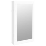Vidaxl armoire à bijoux avec miroir et éclairage led mural blanc Vidaxl armoire à bijoux avec miroir et éclairage led mural blanc