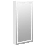 Vidaxl armoire  bijoux avec miroir et clairage led mural blanc