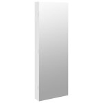 Vidaxl armoire  bijoux avec miroir et clairage led mural blanc