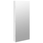 Vidaxl armoire  bijoux avec miroir et clairage led mural blanc