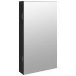 Vidaxl armoire  bijoux avec miroir et clairage led mural noir