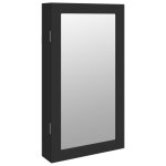 Vidaxl armoire � bijoux avec miroir et �clairage led mural noir