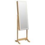 Vidaxl armoire  bijoux miroir avec lumires led sur pied