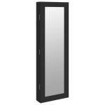 Vidaxl armoire  bijoux avec miroir murale noir 30x8, 5x90 cm