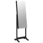 Vidaxl armoire à bijoux avec miroir sur pied noir 42x38x152 cm Vidaxl armoire à bijoux avec miroir sur pied noir 42x38x152 cm