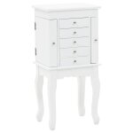 Vidaxl armoire � bijoux sur pieds blanc