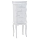 Vidaxl armoire à bijoux sur pieds blanc Vidaxl armoire à bijoux sur pieds blanc