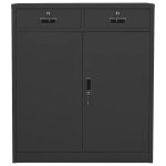 Vidaxl armoire de bureau anthracite 90x40x102 cm acier