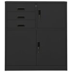 Vidaxl armoire de bureau anthracite 90x40x102 cm acier
