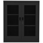 Vidaxl armoire de bureau anthracite 90x40x105 cm acier