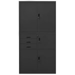 Vidaxl armoire de bureau anthracite 90x40x180 cm acier