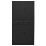 Vidaxl armoire de bureau anthracite 90x40x180 cm acier