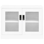 Vidaxl armoire de bureau blanc 90x40x70 cm acier