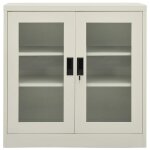 Vidaxl armoire de bureau gris clair 90x40x90 cm acier