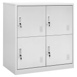 Vidaxl armoires � casiers 2 pcs gris clair 90x45x92, 5 cm acier