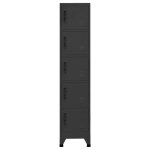 Vidaxl armoire  casiers anthracite 38x40x180 cm acier