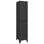 Vidaxl armoire  casiers anthracite 38x45x180 cm acier