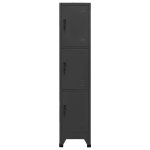 Vidaxl armoire  casiers anthracite 38x45x180 cm acier