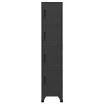 Vidaxl armoire � casiers anthracite 38x45x180 cm acier