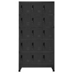 Vidaxl armoire � casiers anthracite 90x40x180 cm acier