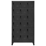 Vidaxl armoire � casiers anthracite 90x40x180 cm acier