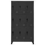 Vidaxl armoire  casiers anthracite 90x45x180 cm acier