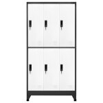 Vidaxl armoire à casiers anthracite et blanc 90x45x180 cm acier Vidaxl armoire à casiers anthracite et blanc 90x45x180 cm acier