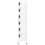 Vidaxl armoire  casiers blanc 38x40x180 cm acier