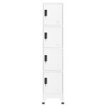 Vidaxl armoire  casiers blanc 38x45x180 cm acier