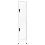 Vidaxl armoire � casiers blanc 38x45x180 cm acier