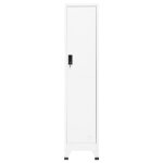 Vidaxl armoire  casiers blanc 38x45x180 cm acier