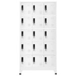 Vidaxl armoire  casiers blanc 90x40x180 cm acier